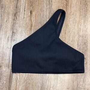 Polo Ralph Lauren Black Ribbed Swim Top - Small